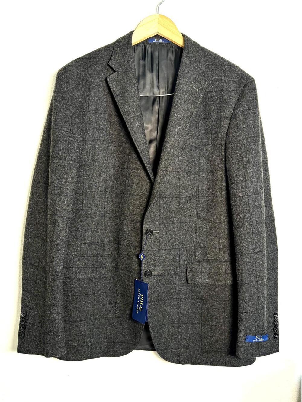 $895 NWT 42R RALPH LAUREN POLO GREY WOOL SUIT COAT BLAZER SPORTS JACKET WINDOW